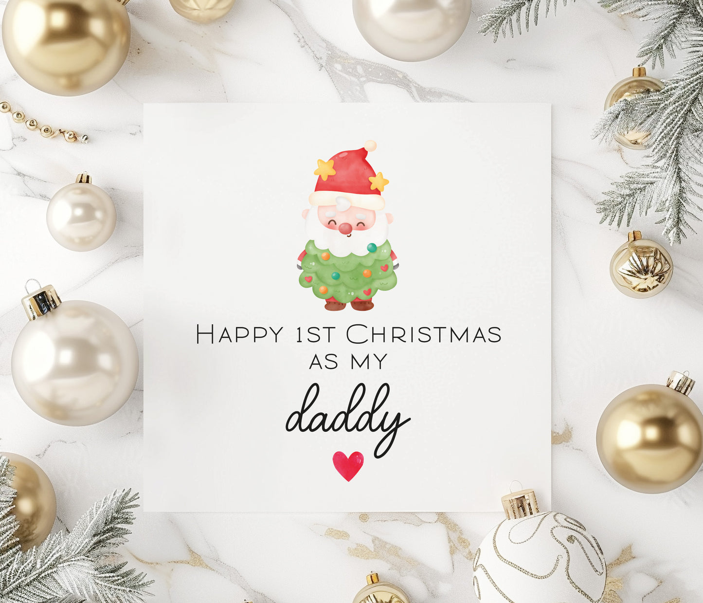 1st Christmas As My Daddy Card