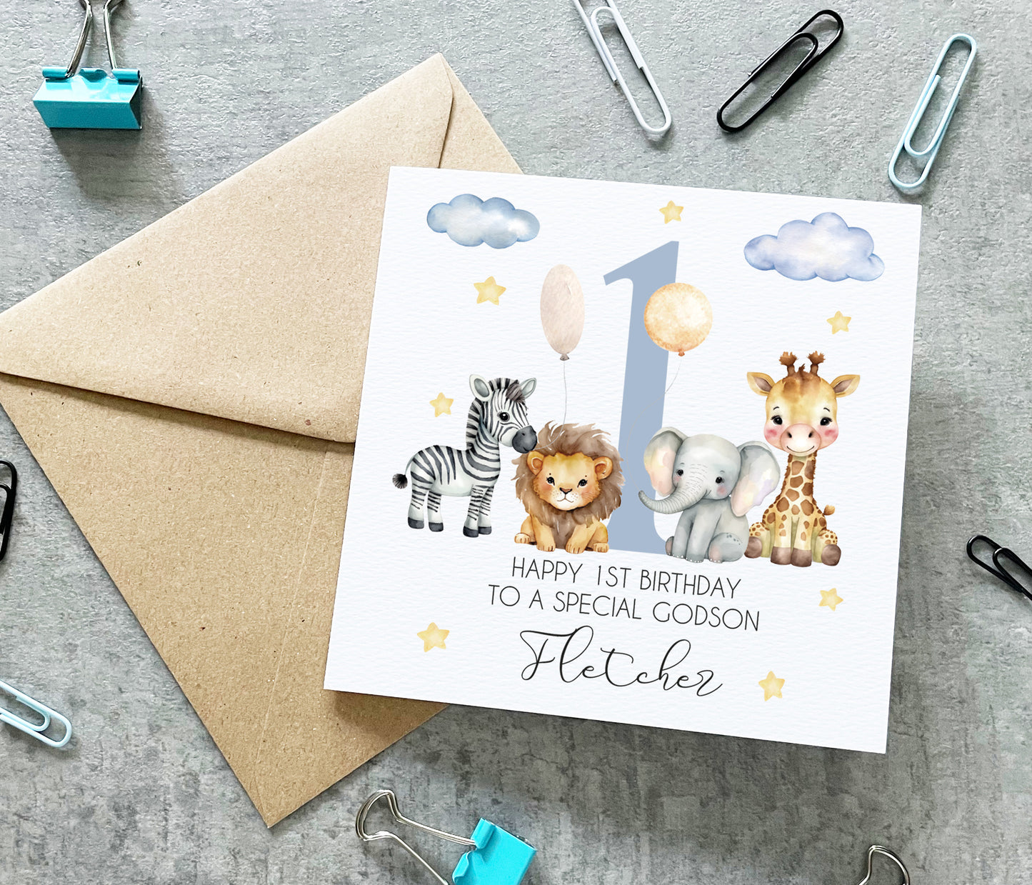 Godson Safari Animals Card