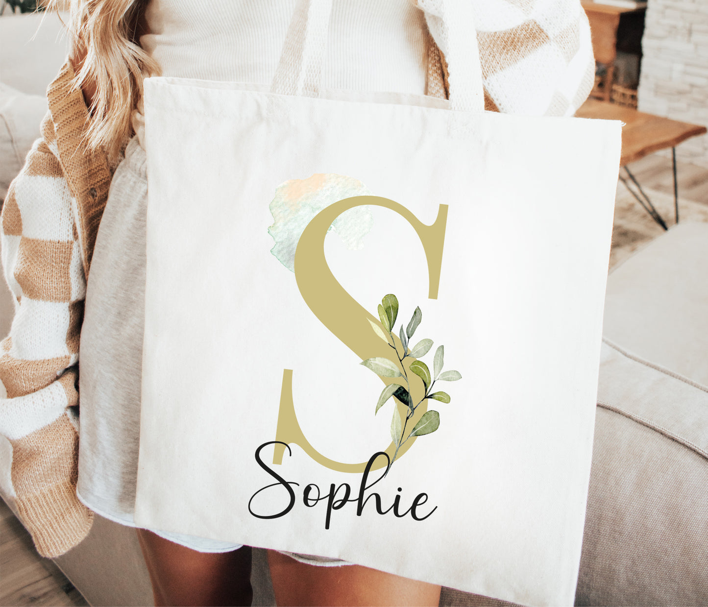 Personalised Initial Tote Bag