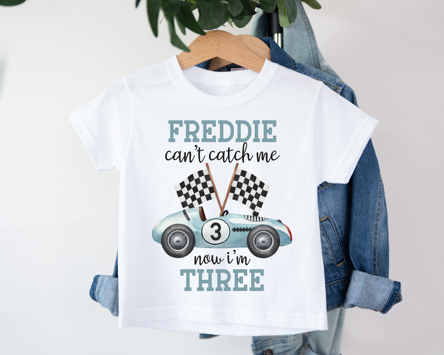 Can't Catch Me Now I'm Three T-Shirt
