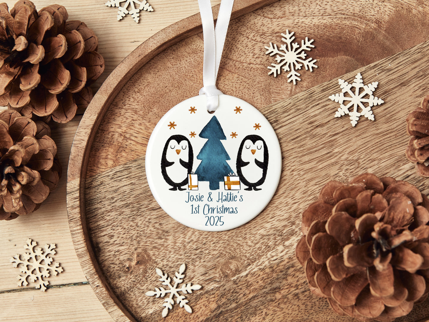 Twins 1st Christmas Bauble