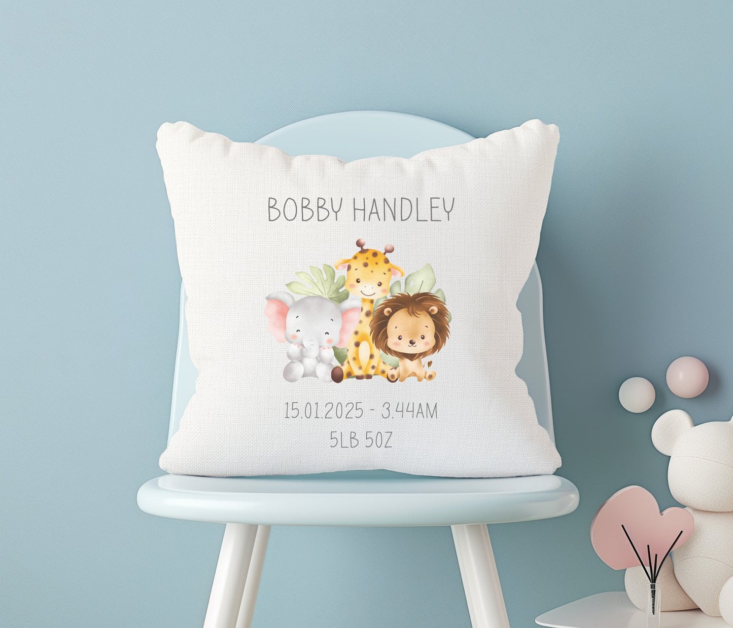 Safari Animals New Baby Cushion