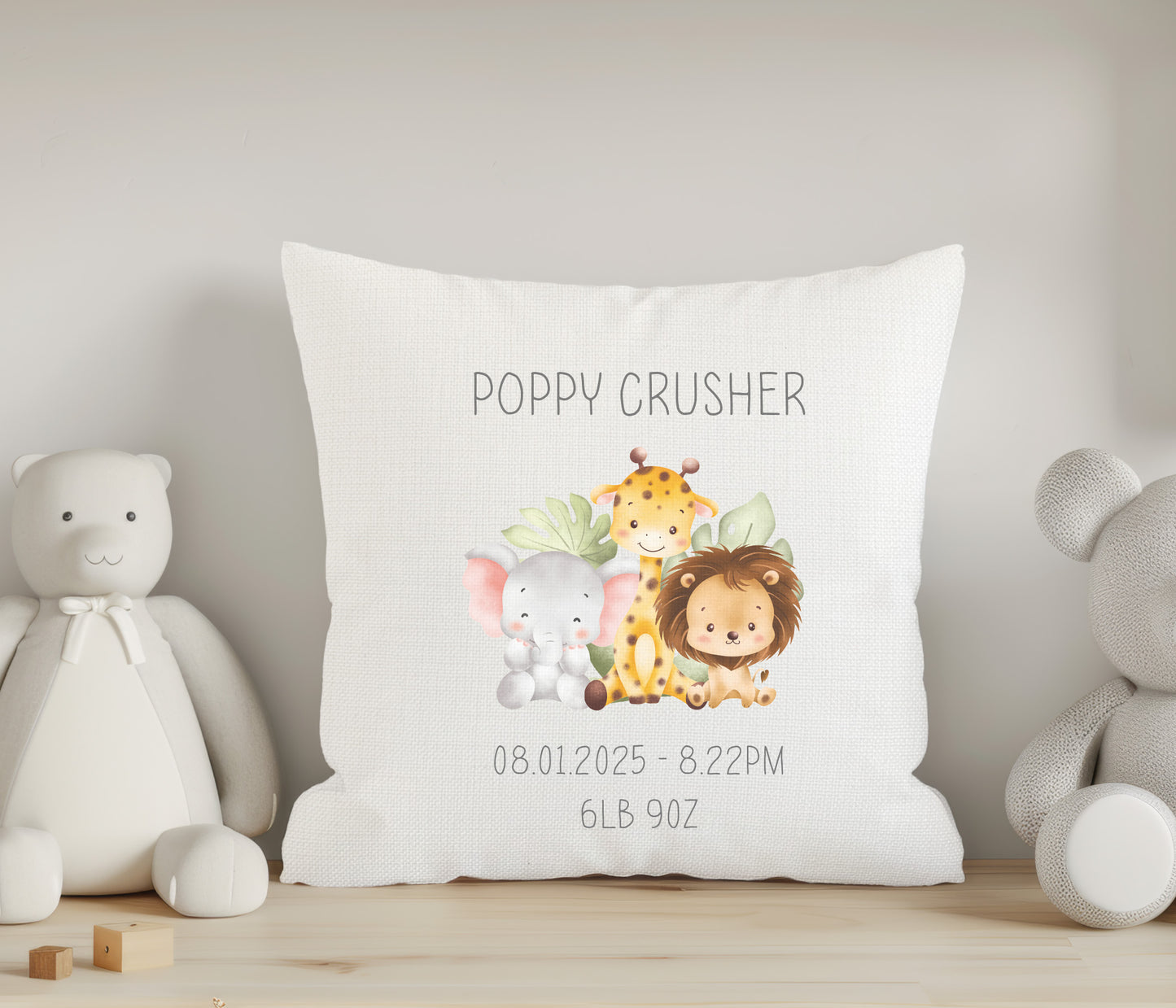 Safari Animals New Baby Cushion