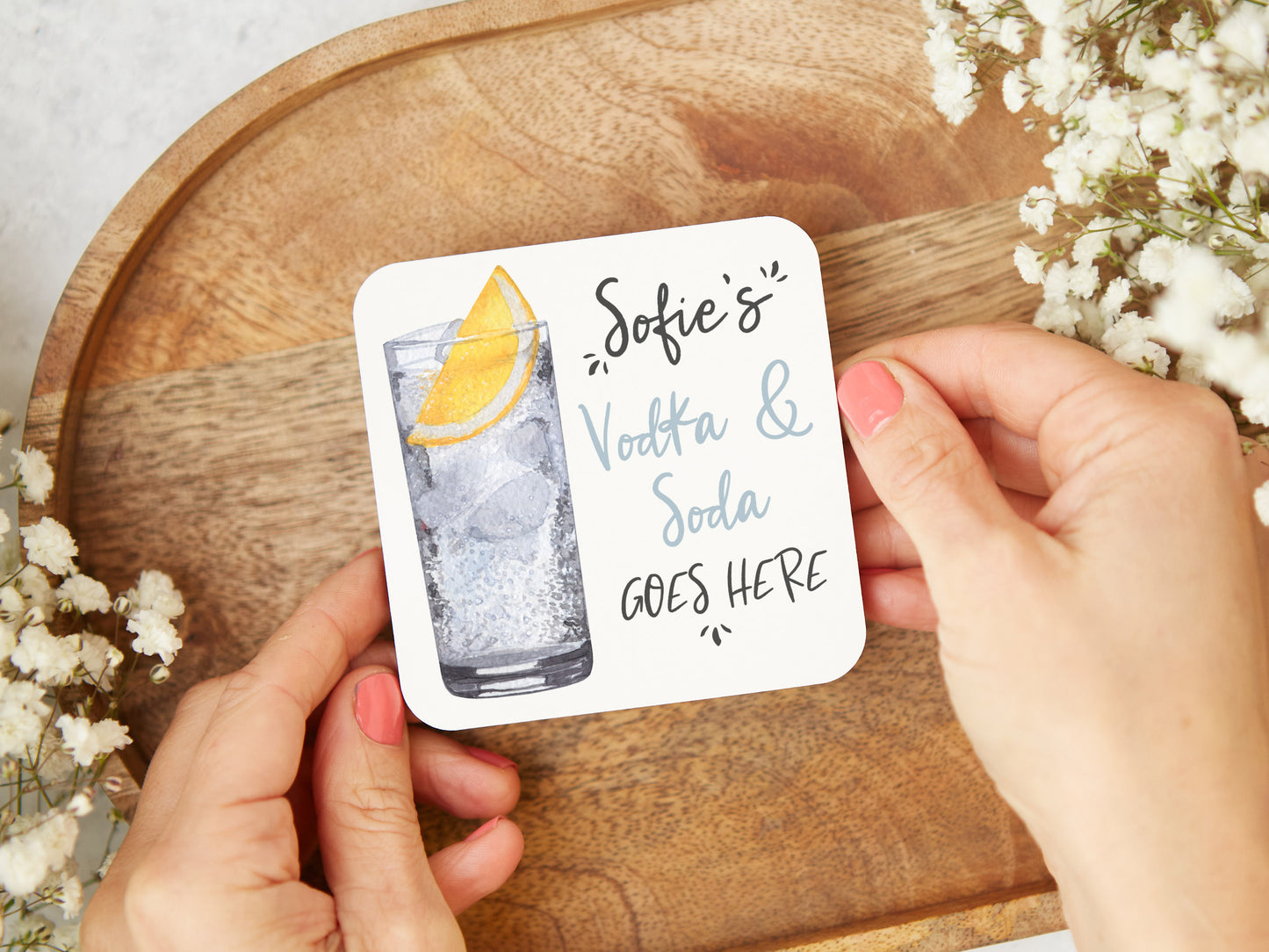 Vodka & Tonic Goes Here Coaster
