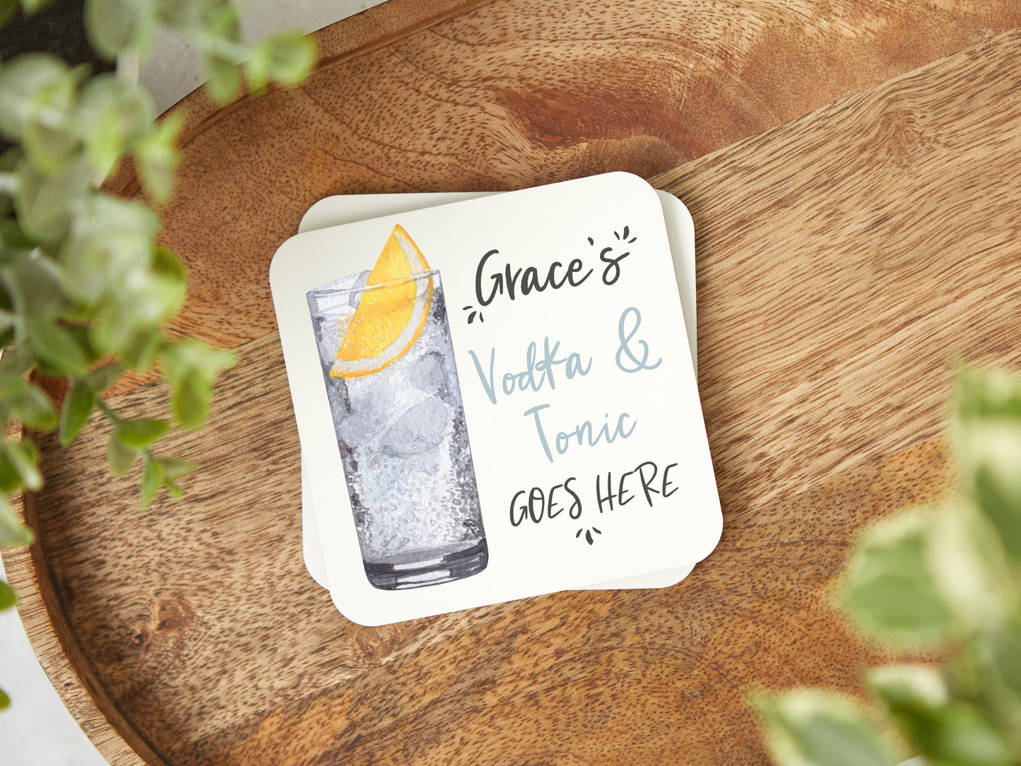 Vodka & Tonic Soda Here Coaster