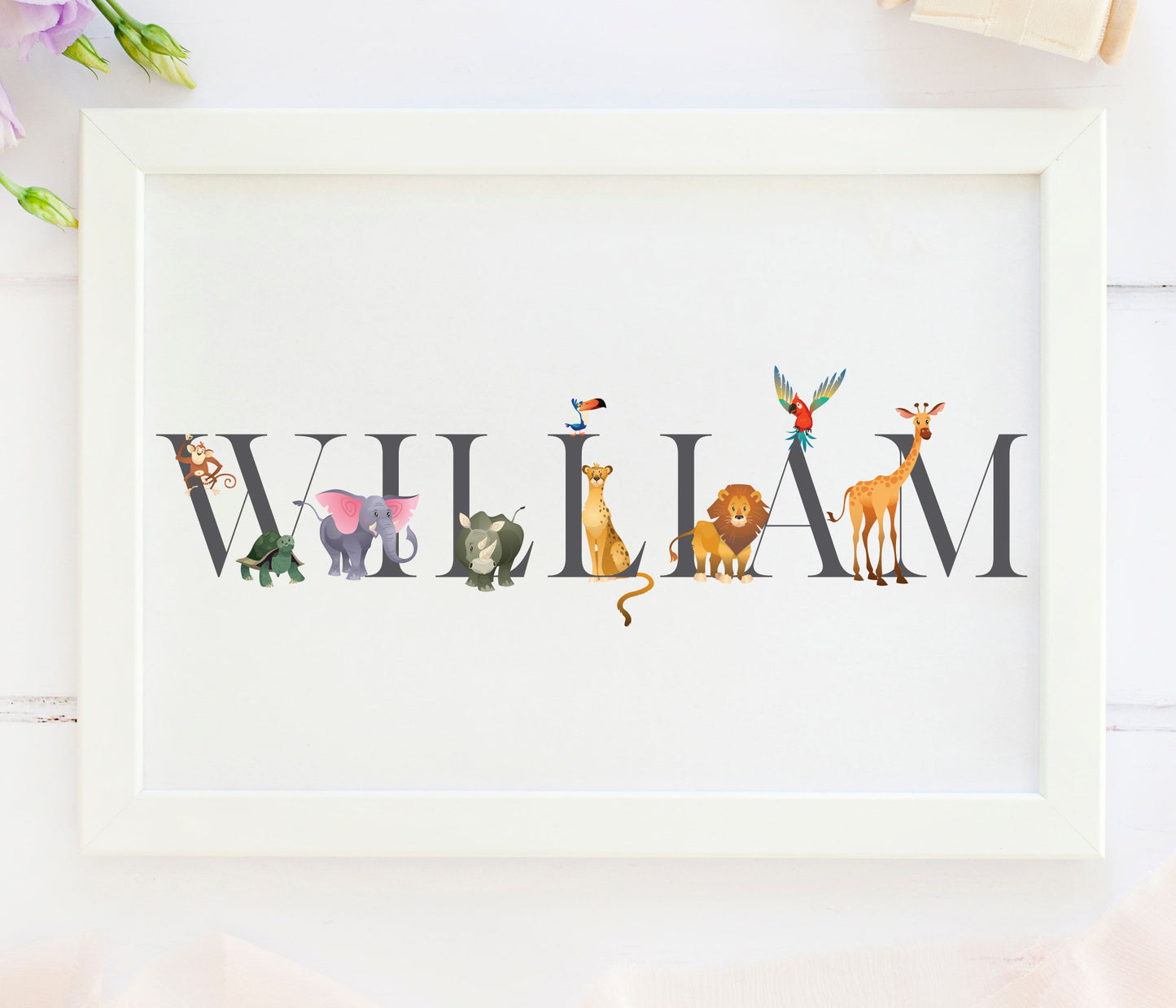 Zoo Animals Name Print