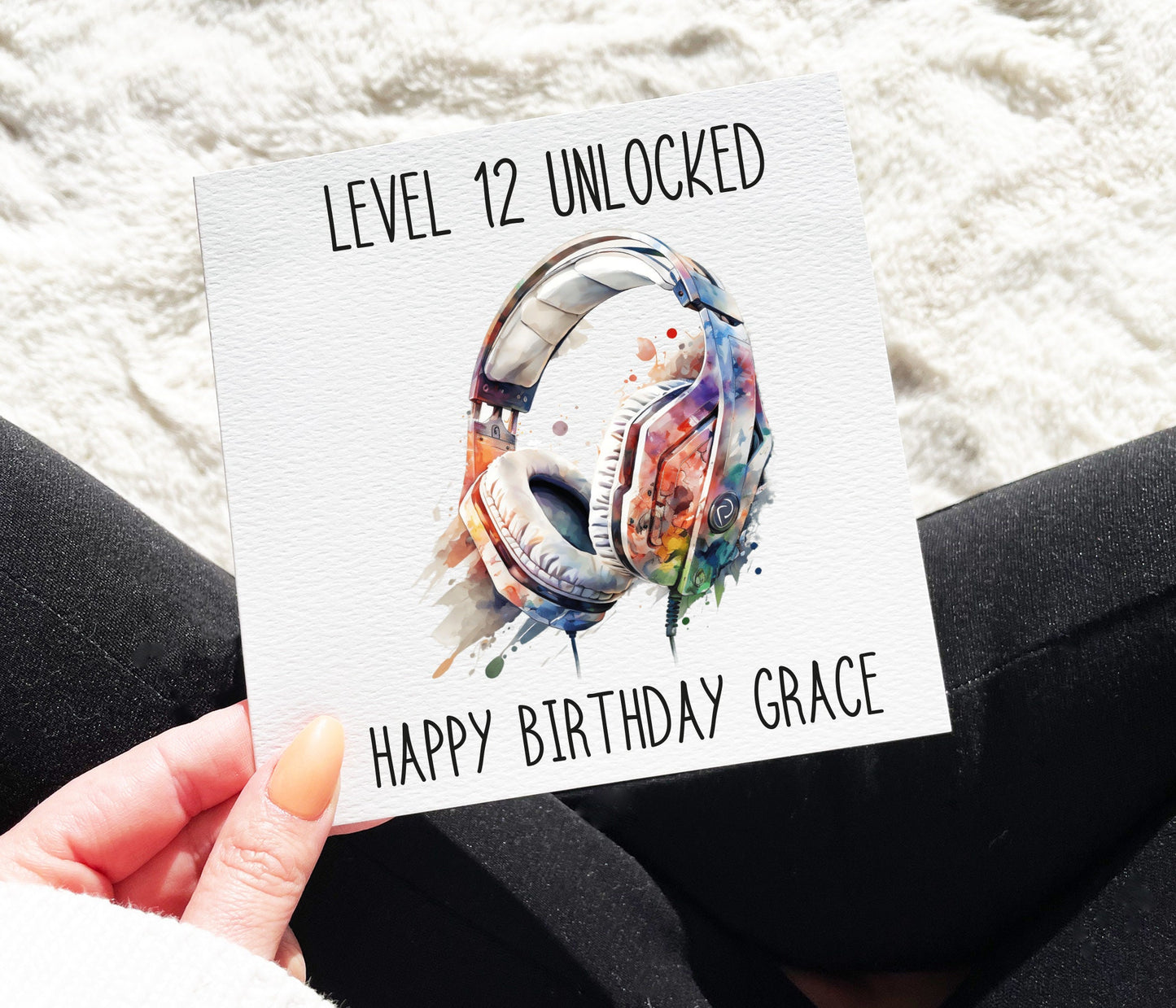 Gaming Headphones Birthday Card
