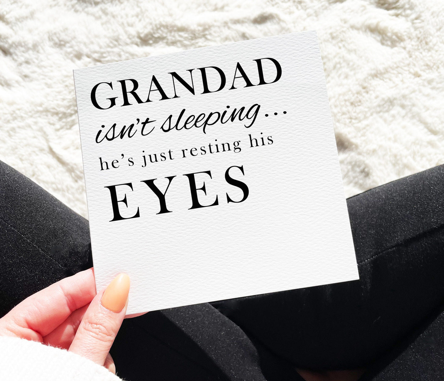 Grandad Isn't Sleeping Card