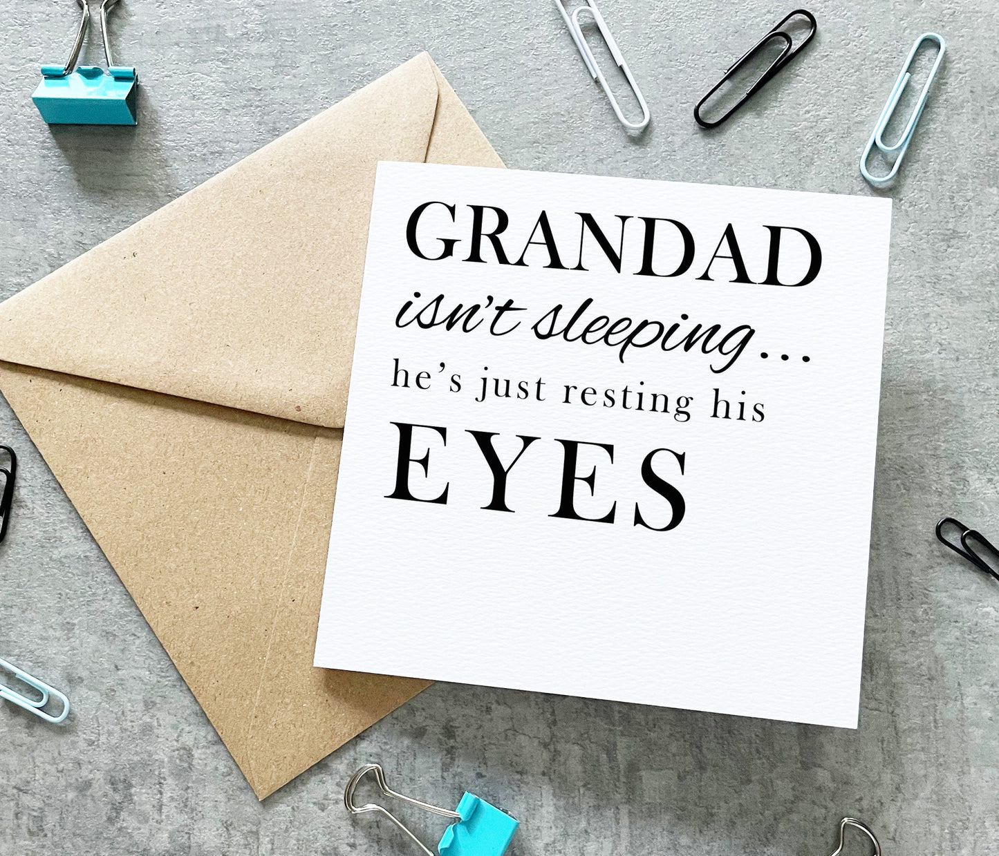 Grandad Isn't Sleeping Card