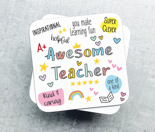 Awesome Teacher Coaster