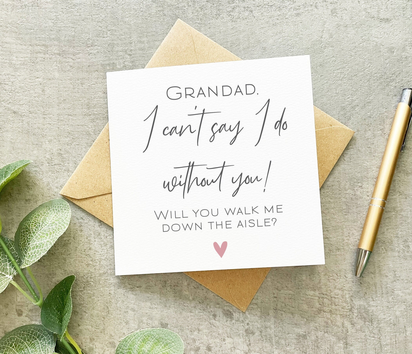 Dad Walk Me Down The Aisle Card