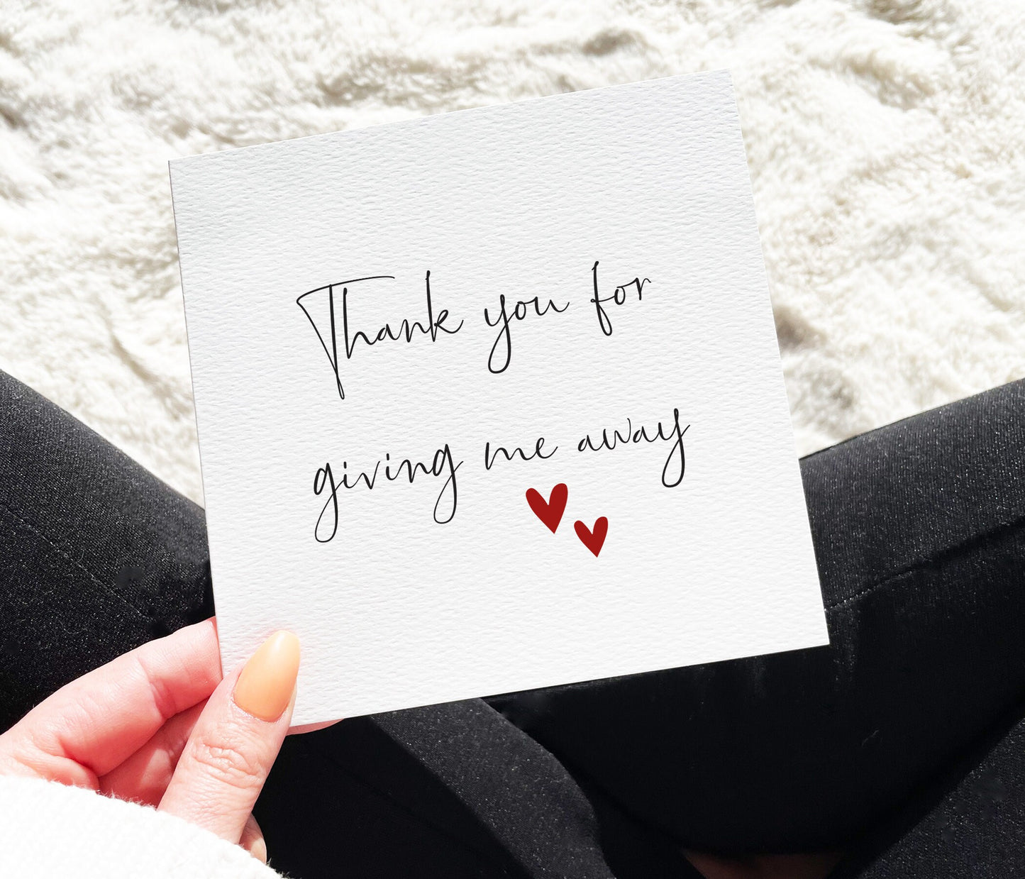 Thank You For Giving Me Away Card