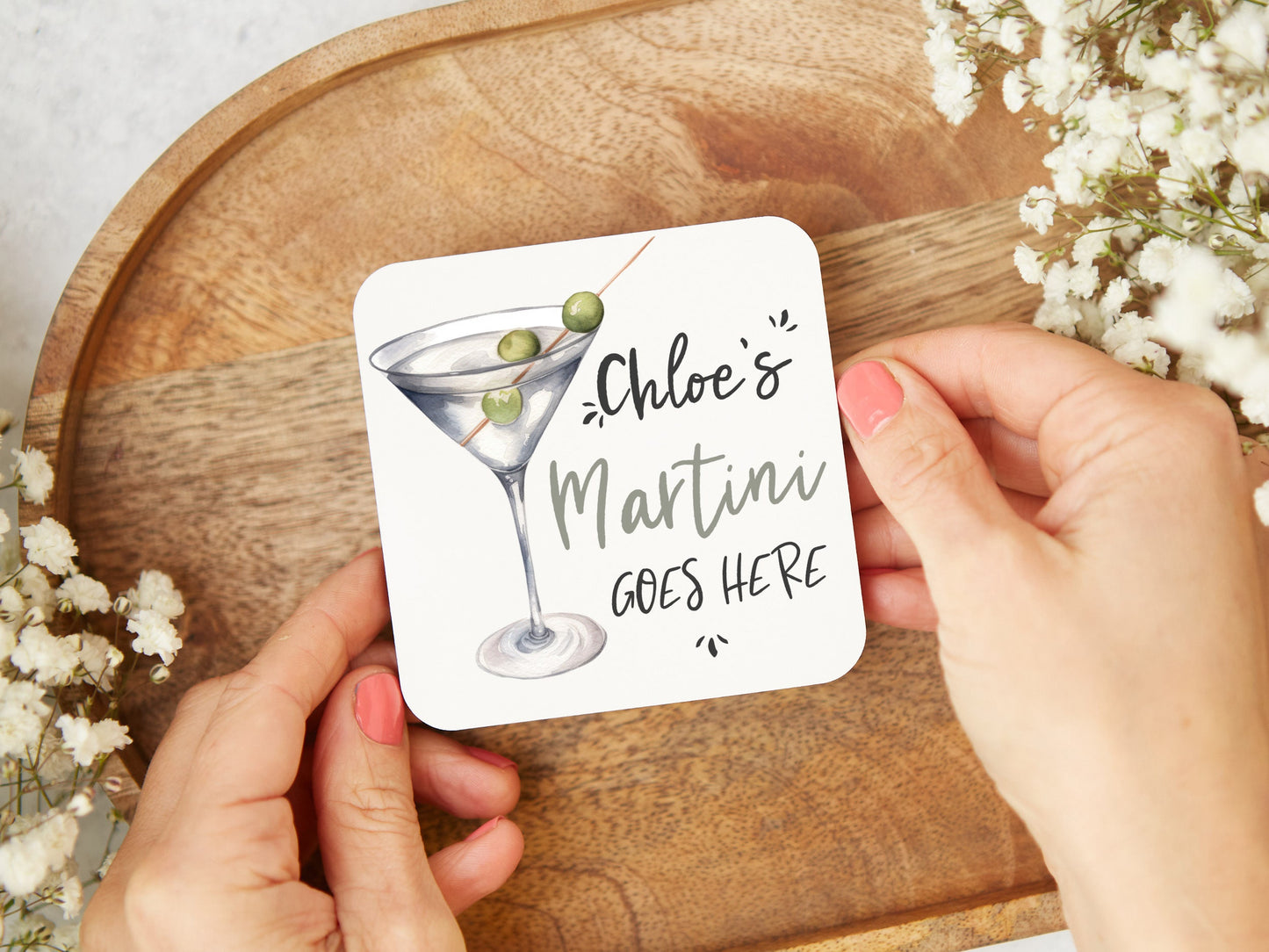 Martini Goes Here Coaster