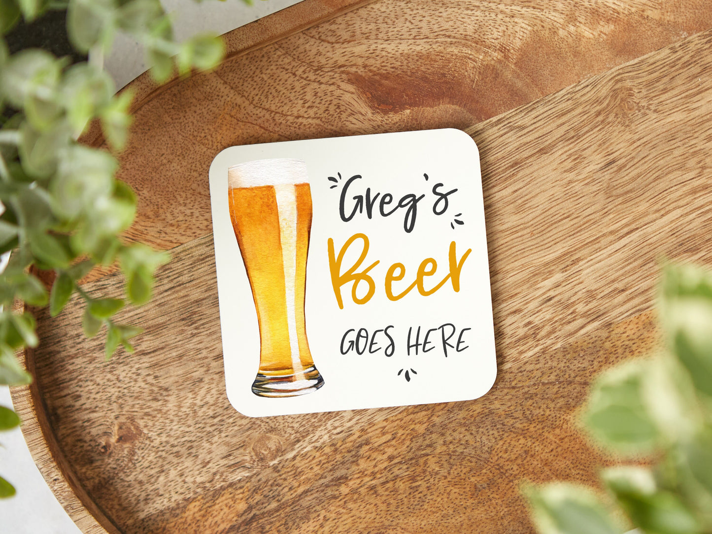 Beer Goes Here Coaster