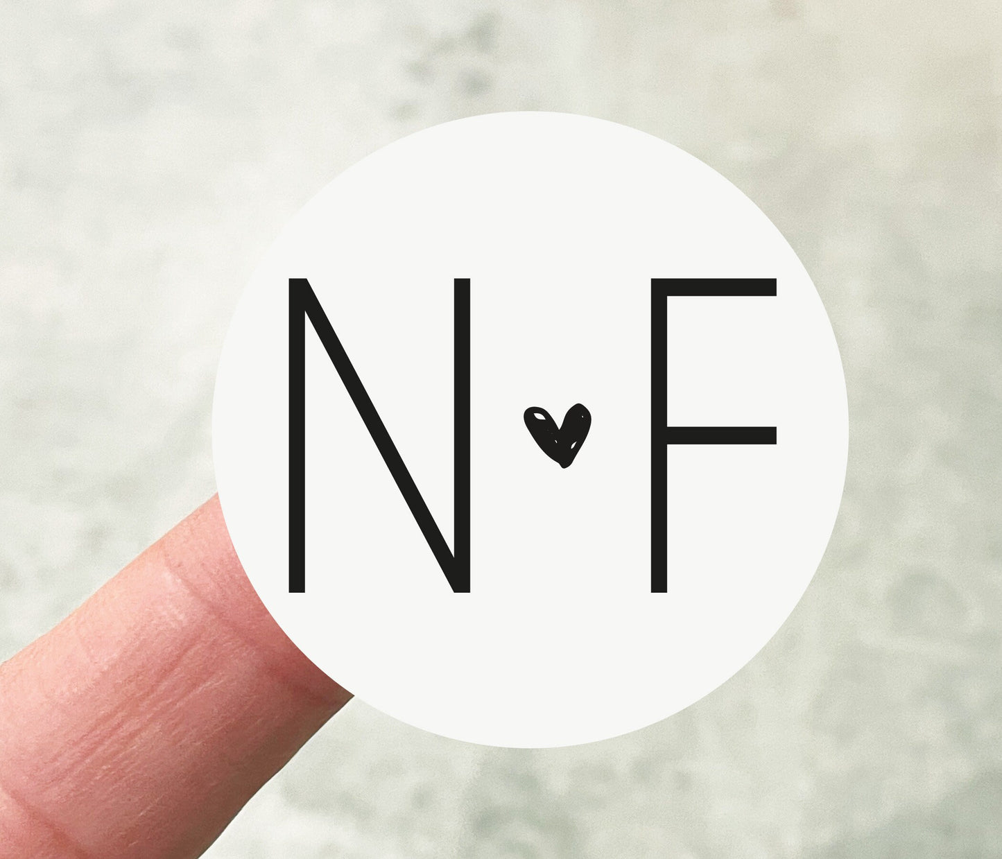 Black & White Initial Stickers