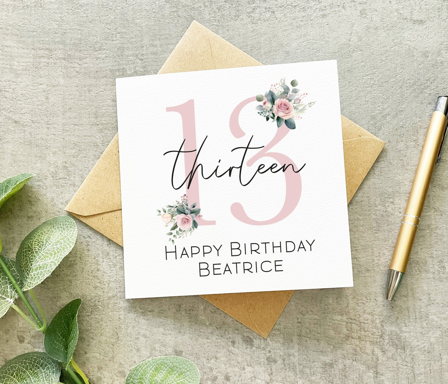 Thirteen Birthday Card