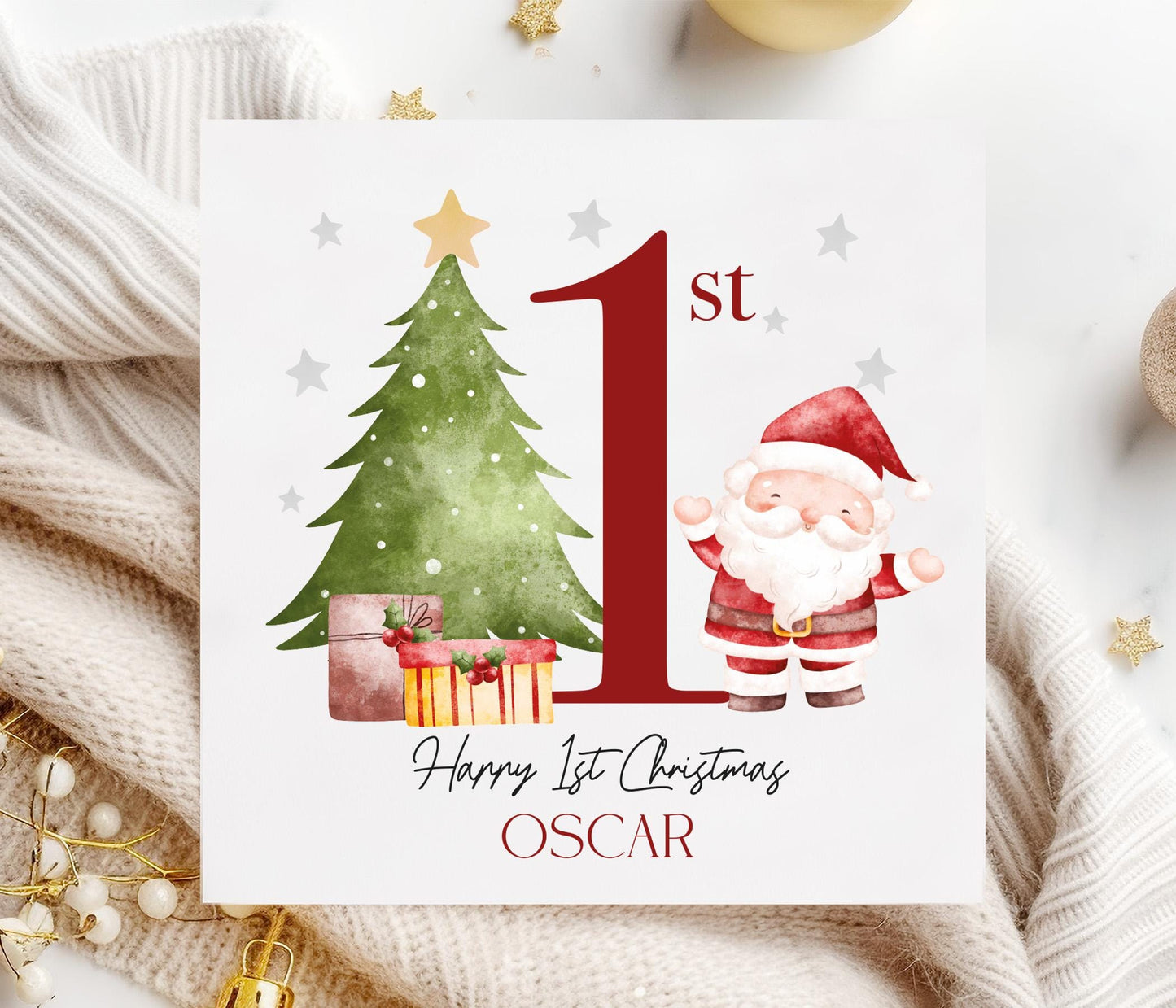 1st Christmas Santa Card