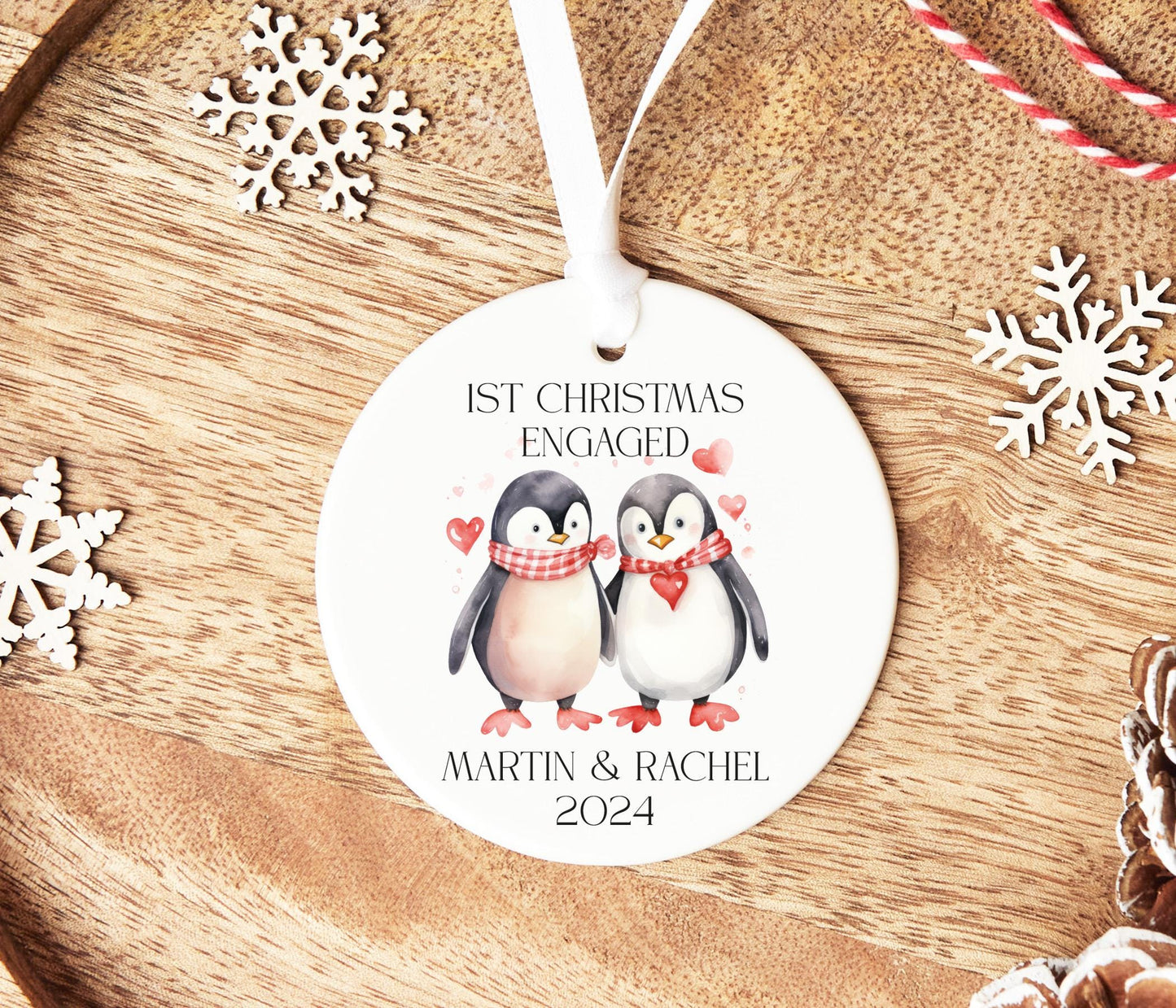 Engaged 1st Christmas Bauble