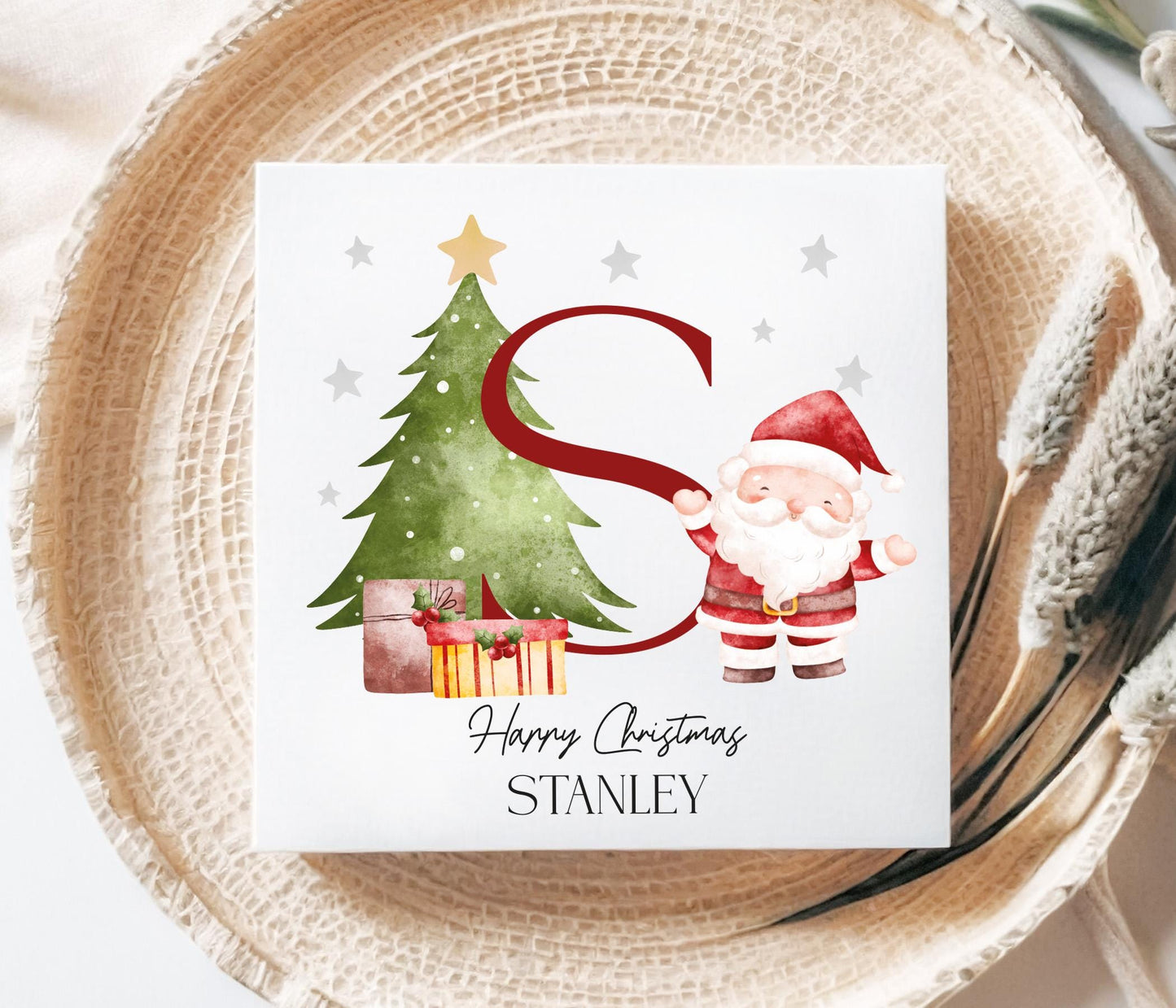 Childrens Initial Christmas Card