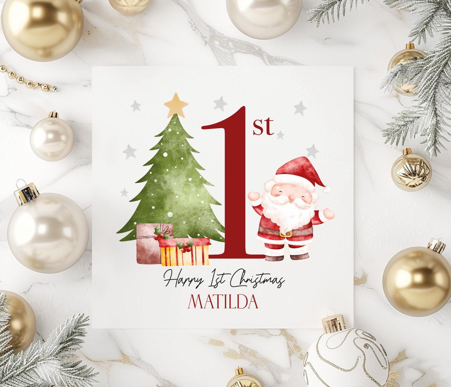 1st Christmas Santa Card