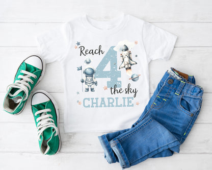 Reach Four The Sky Birthday T-Shirt