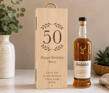 50th Birthday Whisky Box
