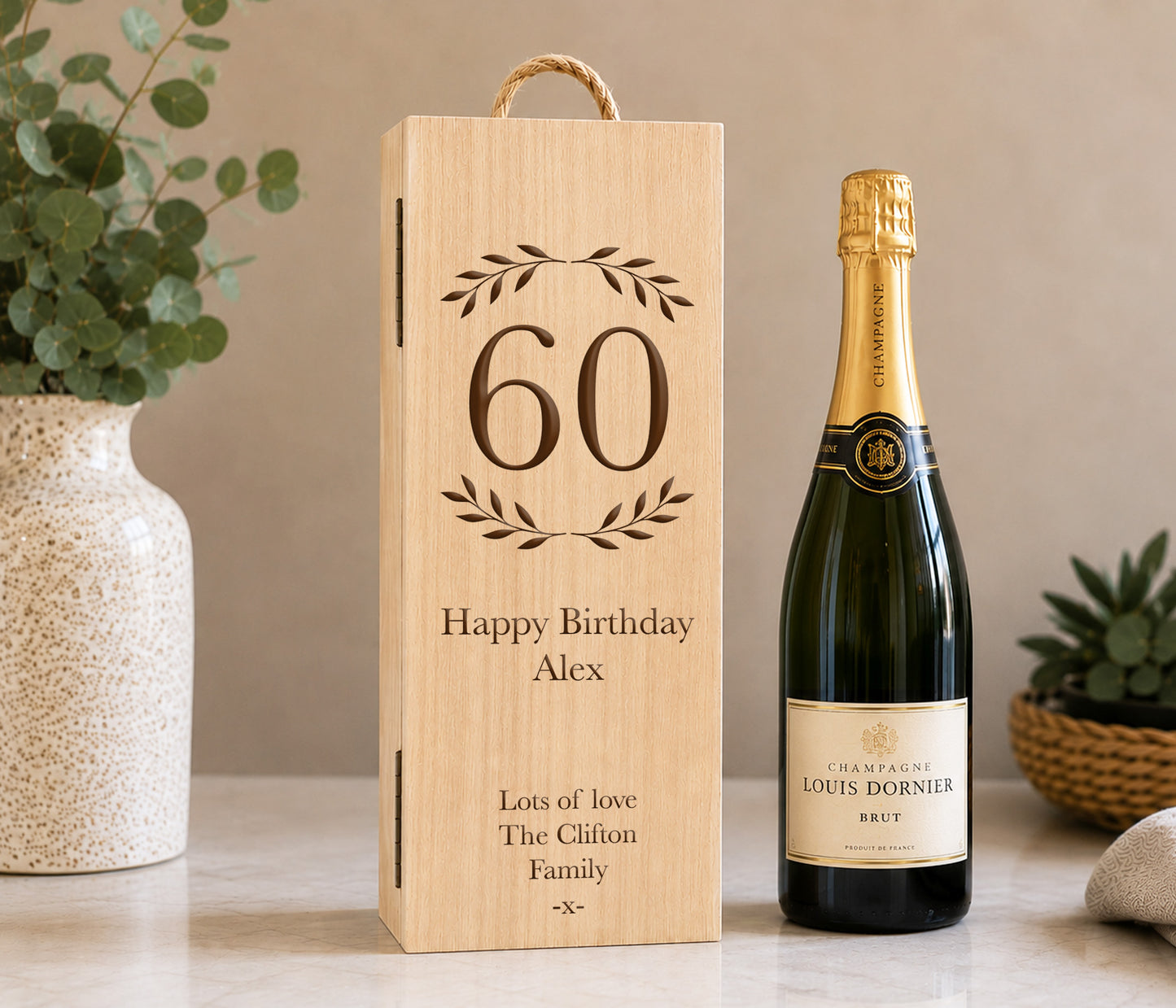 60th Birthday Champagne Box