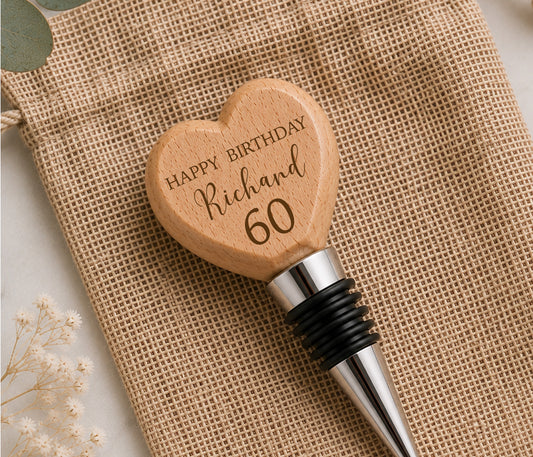 60th Birthday Bottle Stopper