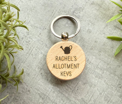 Grandad’s Allotment Personalised Wooden Keyring