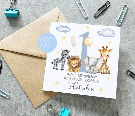 Godson Safari Animals Card