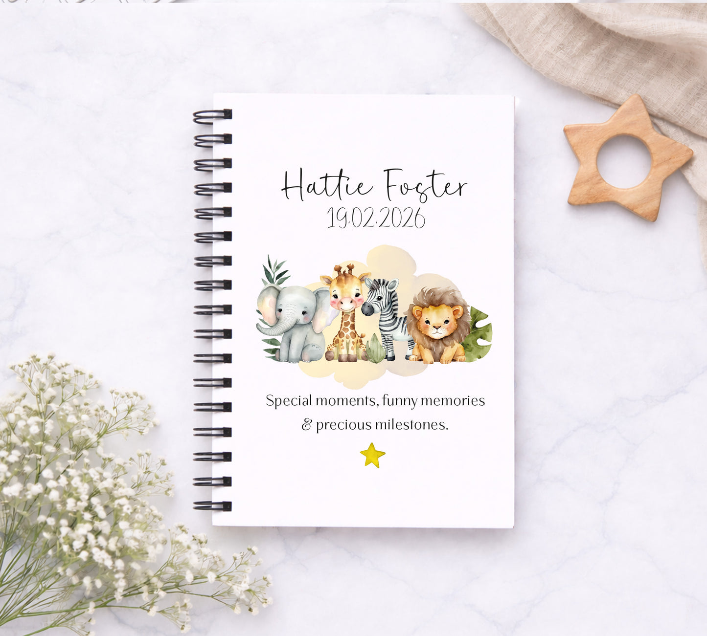 Jungle Animals Baby Memory Notebook