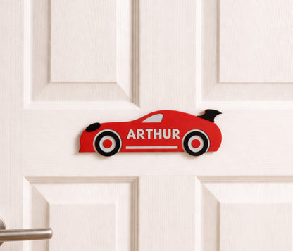 Racing Car Bedroom Sign
