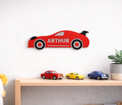 Racing Car Bedroom Sign