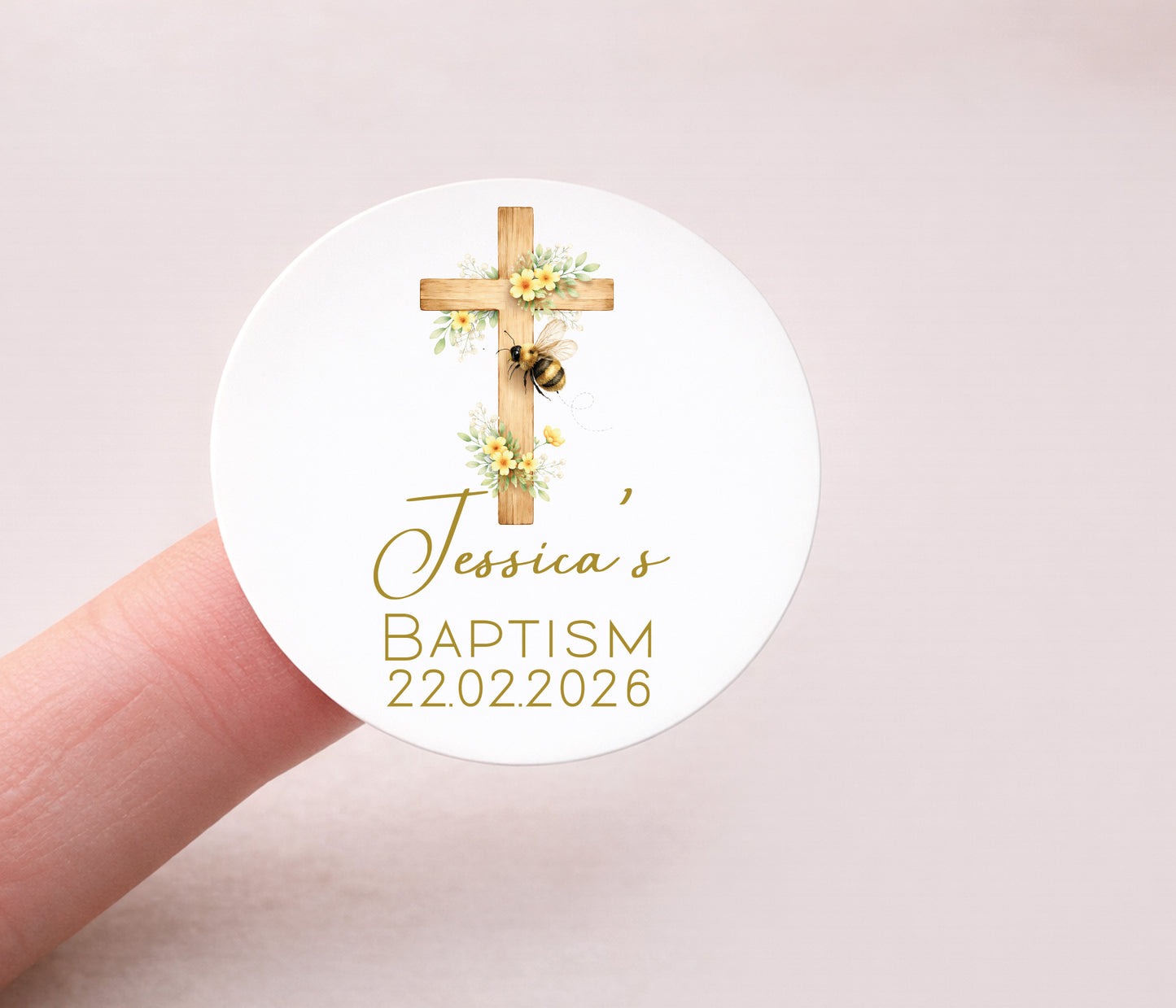 Bumble Bee Baptism Stickers
