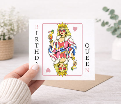 Queen Of Hearts Birthday Card