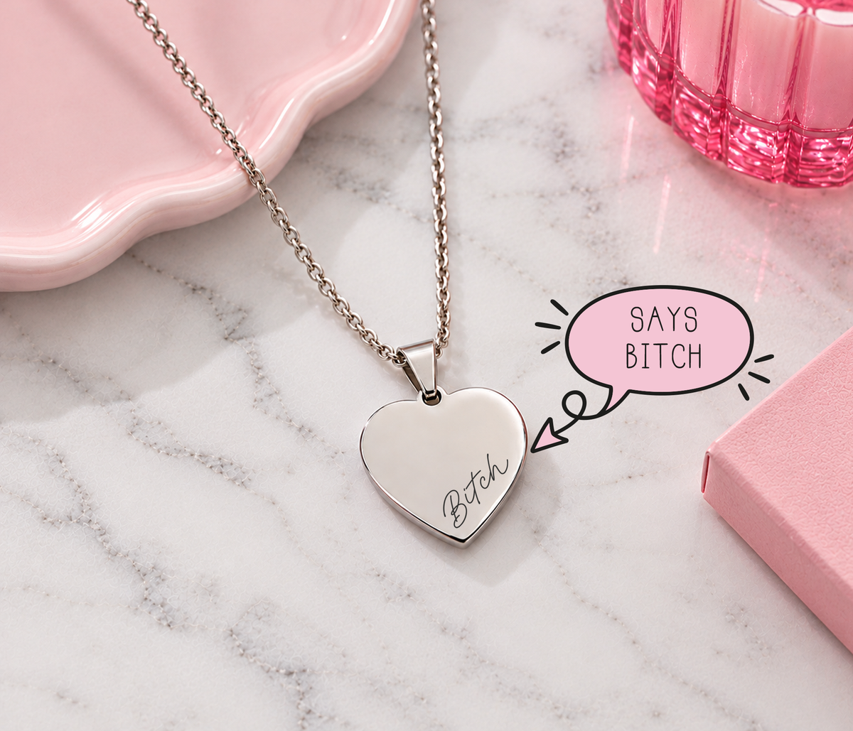 Bitch Secret Profanity Necklace