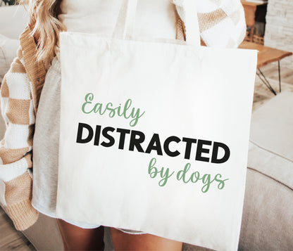 Easily Distracted By Dogs Tote Bag