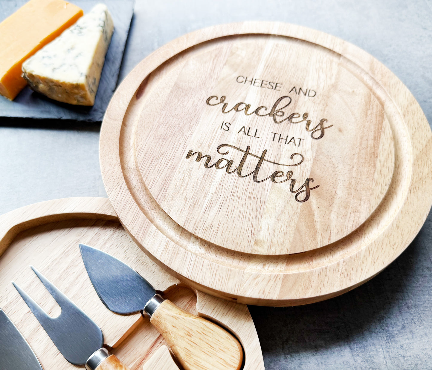 Cheese & Crackers Is All That Matters Cheese Board