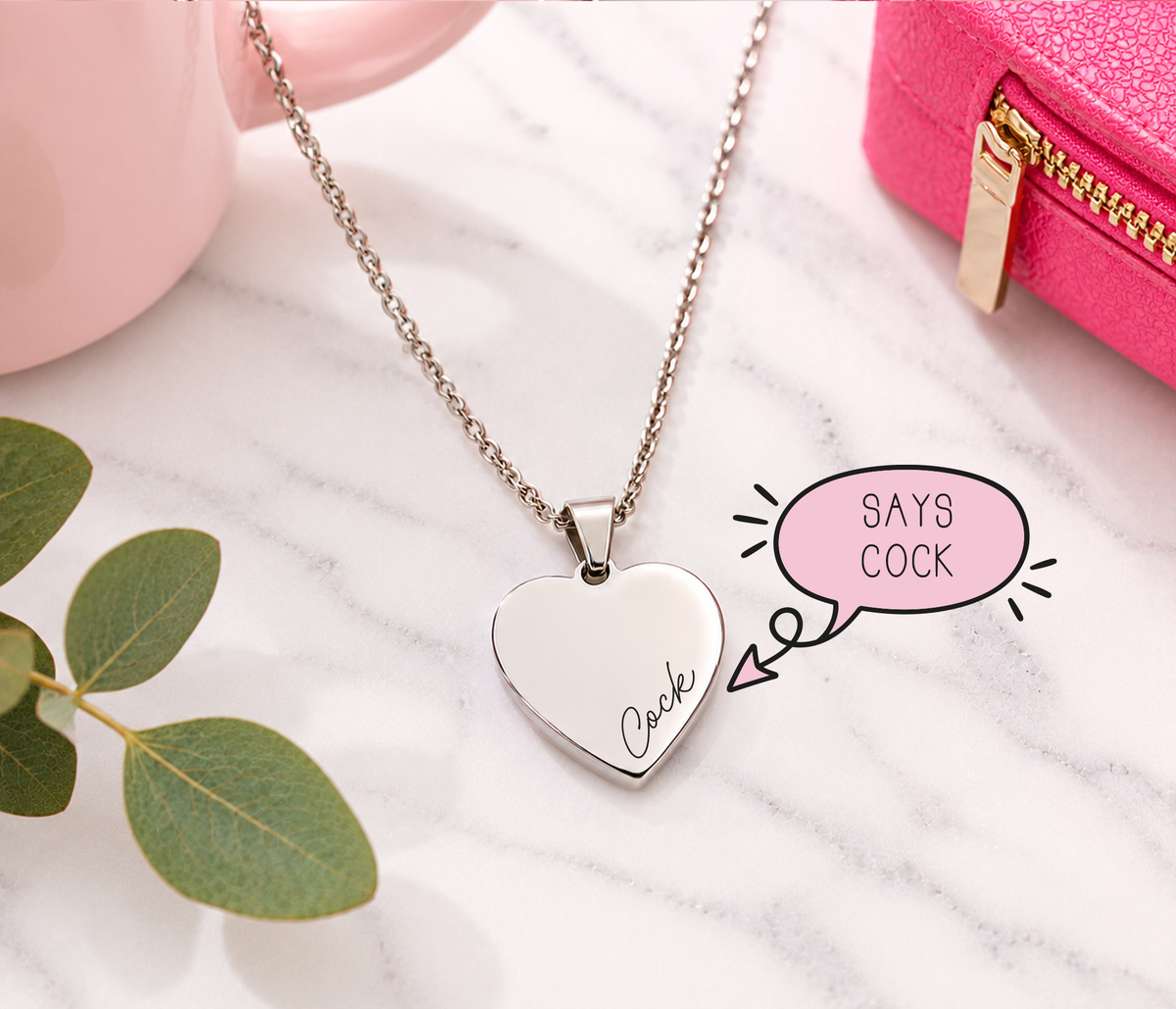 Cock Secret Profanity Necklace