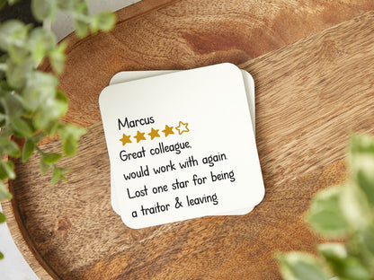 Colleague Review Coaster