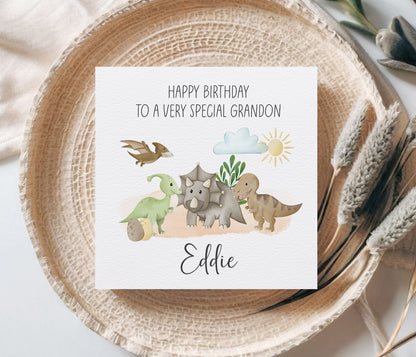 Dinosaur Nephew Birthday Card