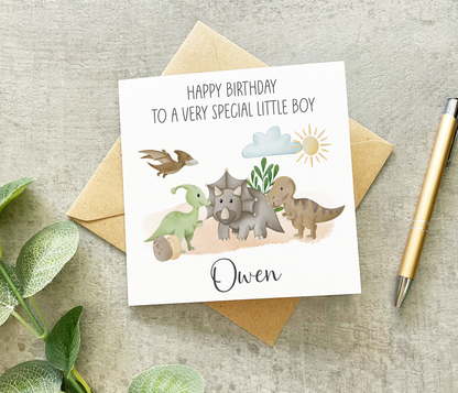 Dinosaur Nephew Birthday Card