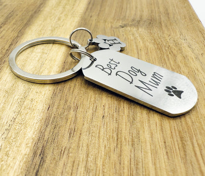 Best Dog Mum Keyring
