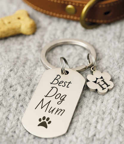 Best Dog Mum Keyring