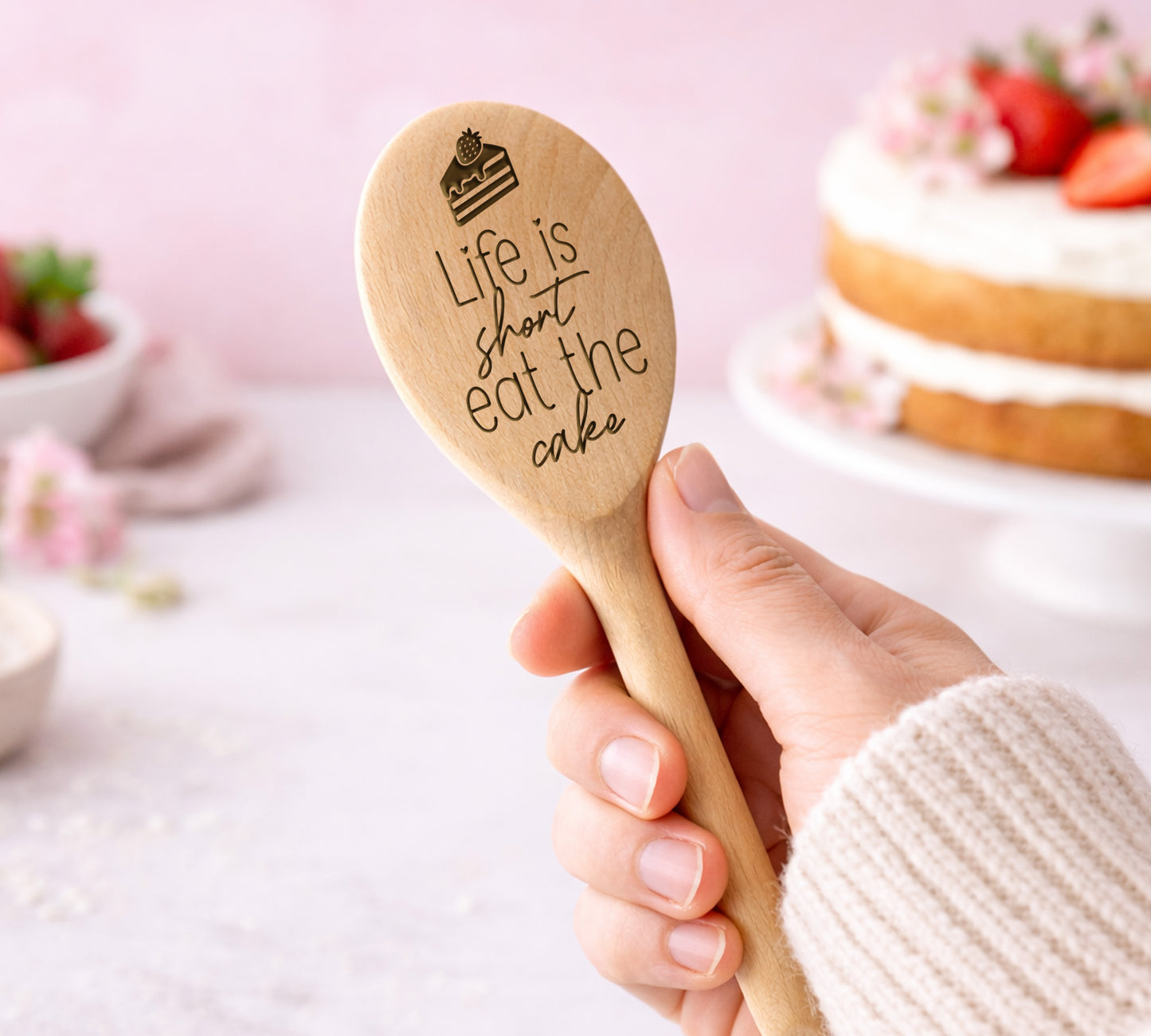 Life Is Short Eat The Cake Spoon