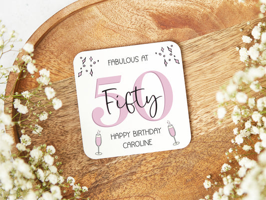 Fabulous At 50 Coaster