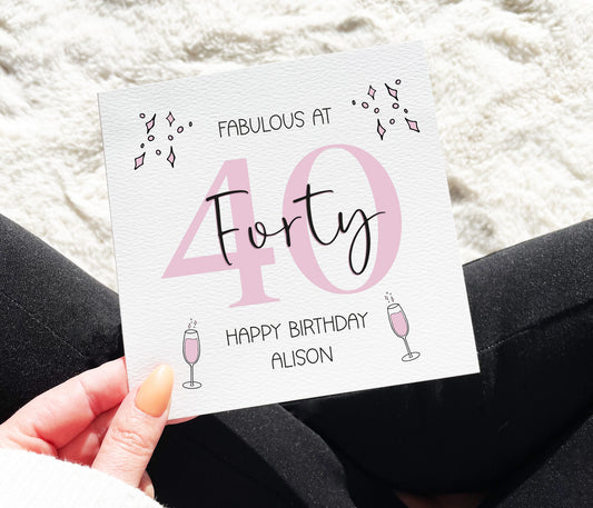 Fabulous At 40 Card