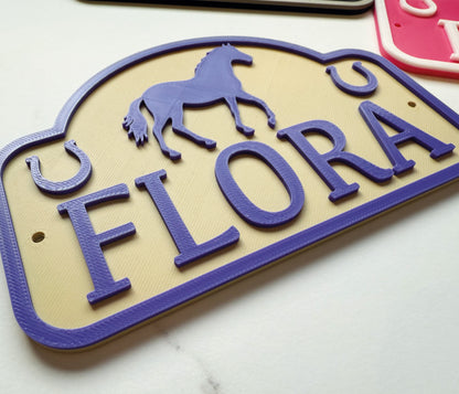 Horse Name Sign