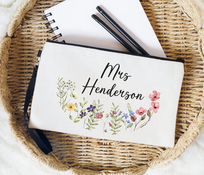 Wild Flowers Teacher Pencil Case