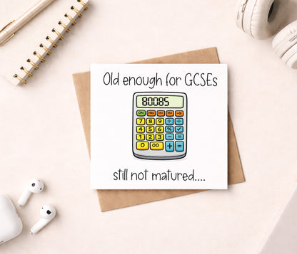 GCSE Funny Calculator Card